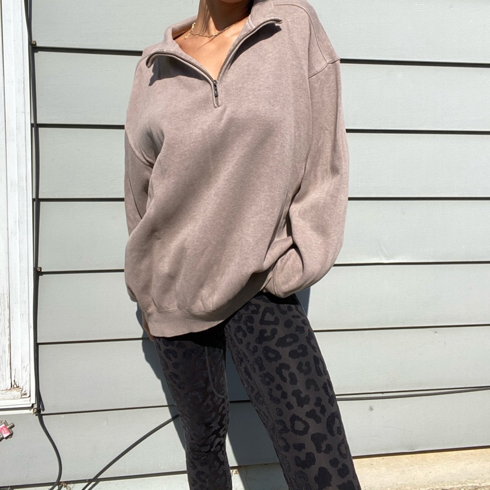 Tan quarter zip